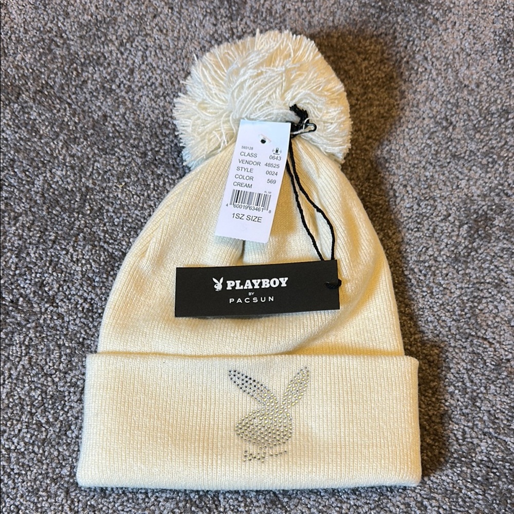 Playboy Cream Beanie PacSun.
